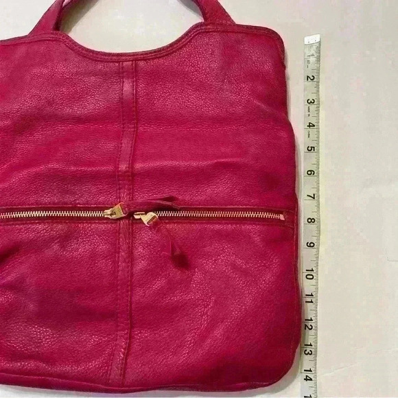 Fossil Women's Medium Burgundy Leather Designer Cross Body Bag Multiple Pockets - Picture 9 of 12